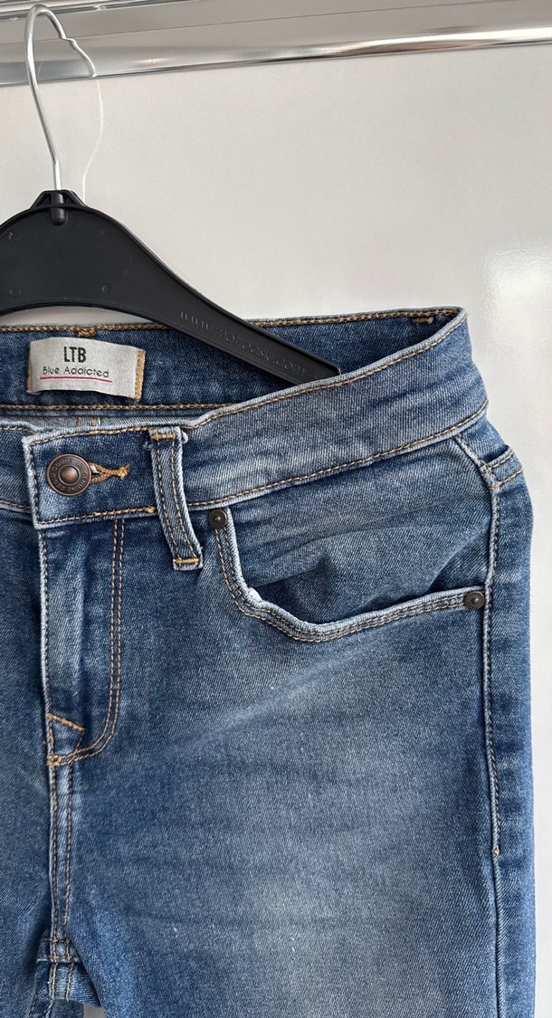 Kadın Mavi Orta Boy Kot Pantolon - Görsel 3