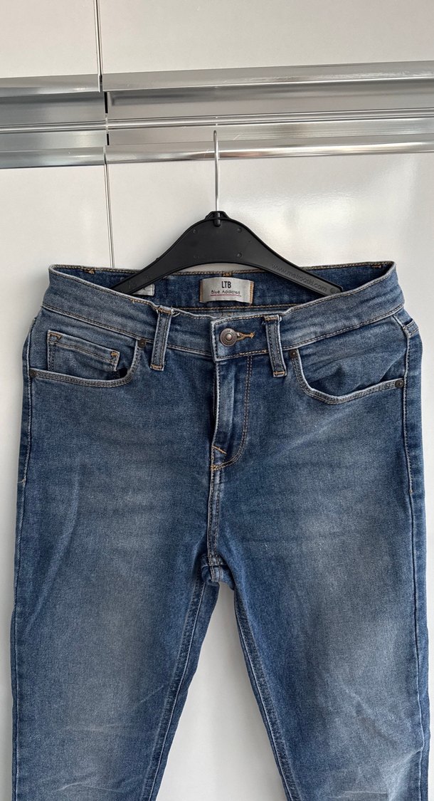 Kadın Mavi Orta Boy Kot Pantolon - Görsel 2