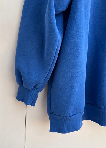 Mavi Oversize Kadın Sweatshirt GIANTS Baskılı - Görsel 2