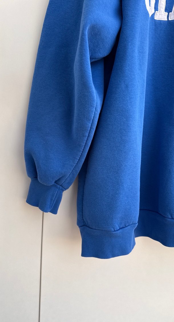 Mavi Oversize Kadın Sweatshirt GIANTS Baskılı - Görsel 2