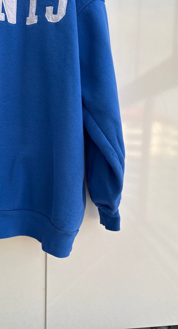Mavi Oversize Kadın Sweatshirt GIANTS Baskılı - Görsel 3