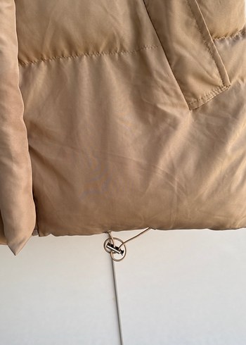 Bej Yüksek Yakalı fermuarlı Kadın Yelek - Görsel 4