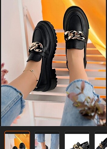 Loafer makosen kalın tabanlı ayakkabı