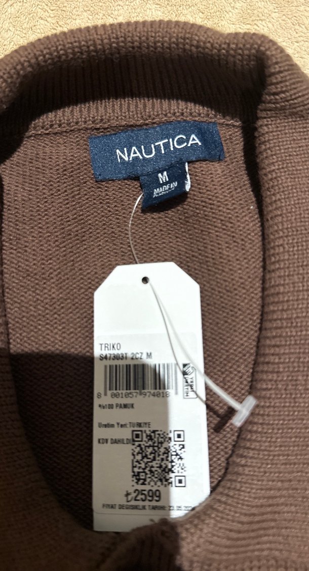 Nautica Kahverengi Kısa Kollu Polo Tişört - Görsel 2