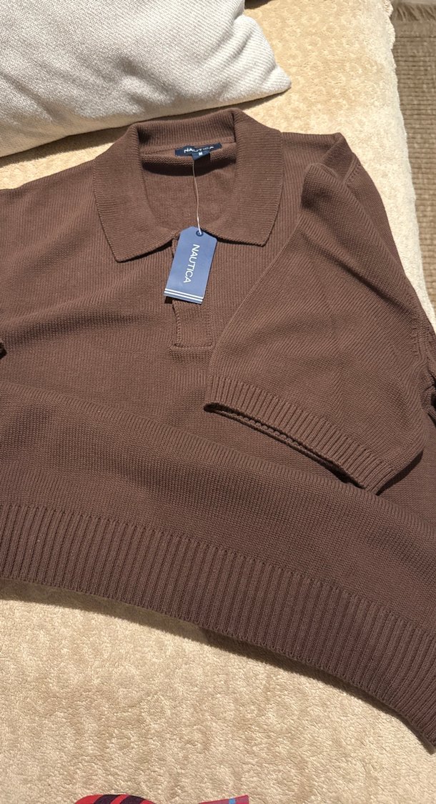 Nautica Kahverengi Kısa Kollu Polo Tişört - Görsel 3