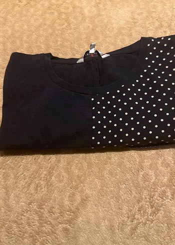 TOMMY HİLFİGER Kadın Puantiyeli Tişört - Görsel 6