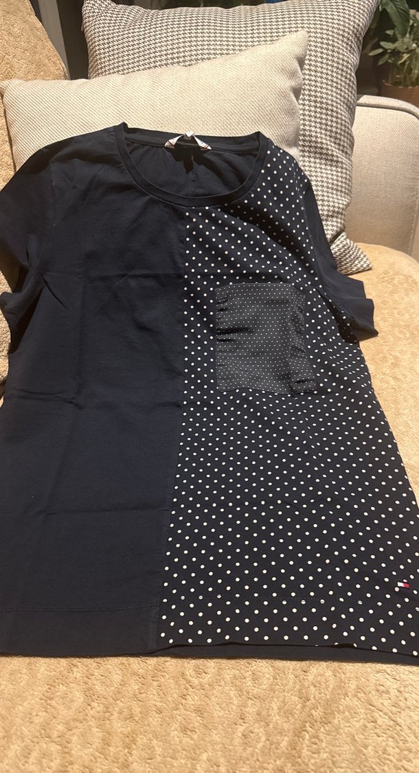 TOMMY HİLFİGER Kadın Puantiyeli Tişört - Görsel 3