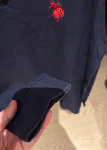 USSN. Polo Lacivert Uzun Kollu Polo Yaka Tişört - Görsel 4