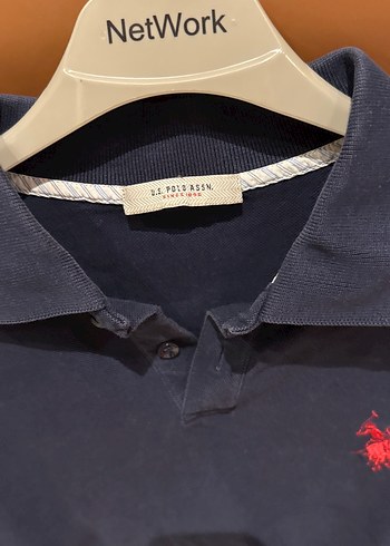 USSN. Polo Lacivert Uzun Kollu Polo Yaka Tişört - Görsel 2