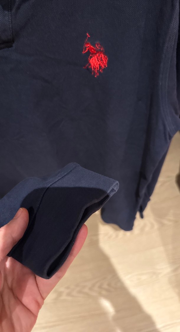 USSN. Polo Lacivert Uzun Kollu Polo Yaka Tişört - Görsel 4