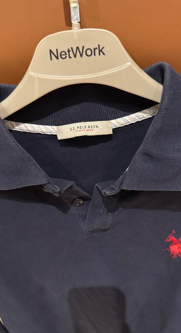 USSN. Polo Lacivert Uzun Kollu Polo Yaka Tişört - Görsel 2