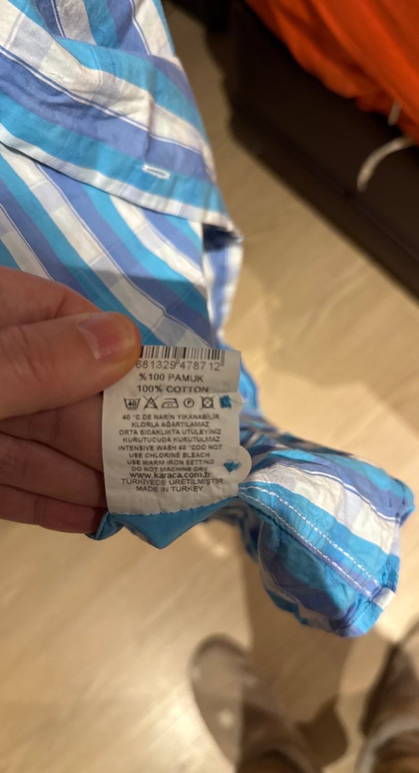 KARACA Erkek Mavi Kısa Kollu Gömlek - Görsel 4