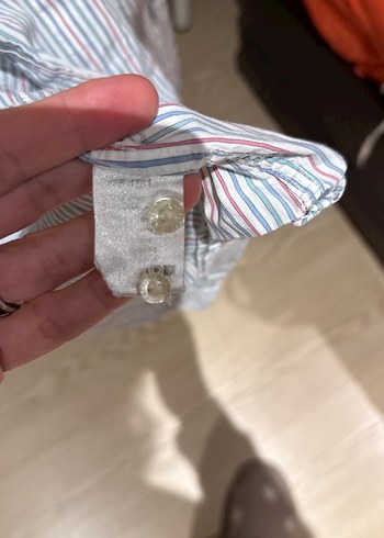 LACOSTE Erkek Gri Çizgili Pamuklu Uzun Kollu Gömlek - Görsel 5