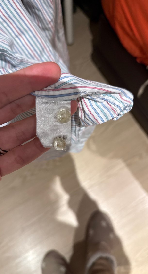 LACOSTE Erkek Gri Çizgili Pamuklu Uzun Kollu Gömlek - Görsel 5