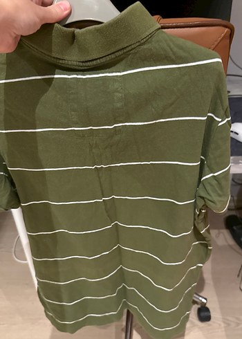 HOLLİSTER Erkek Haki Çizgili Polo Tişört - Görsel 4