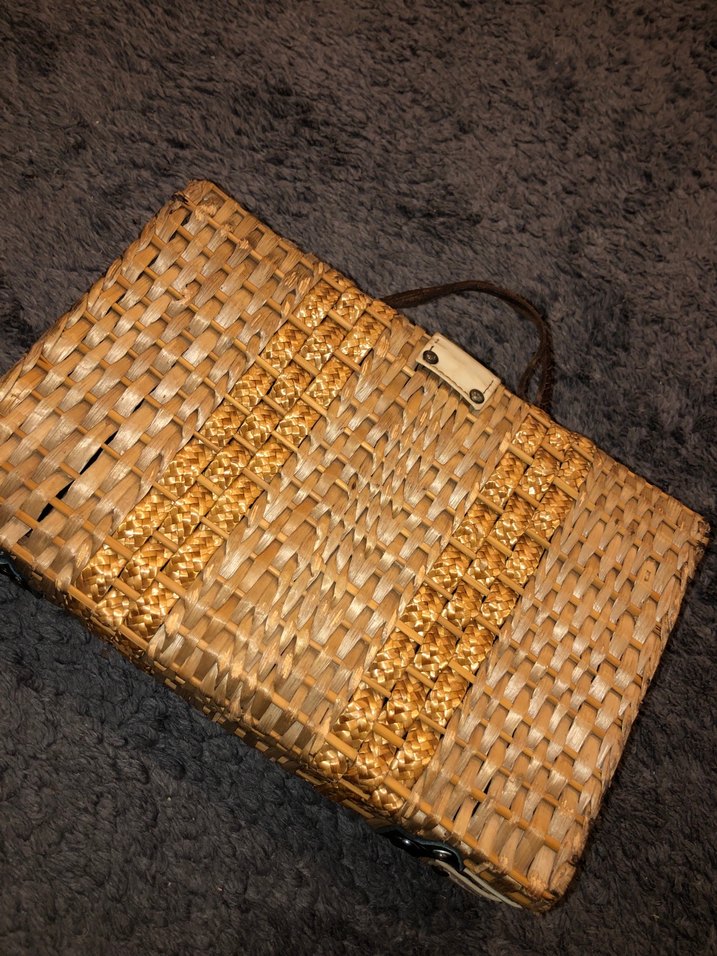 Hasır Bohem Örgü Kadın Çanta - Görsel 4