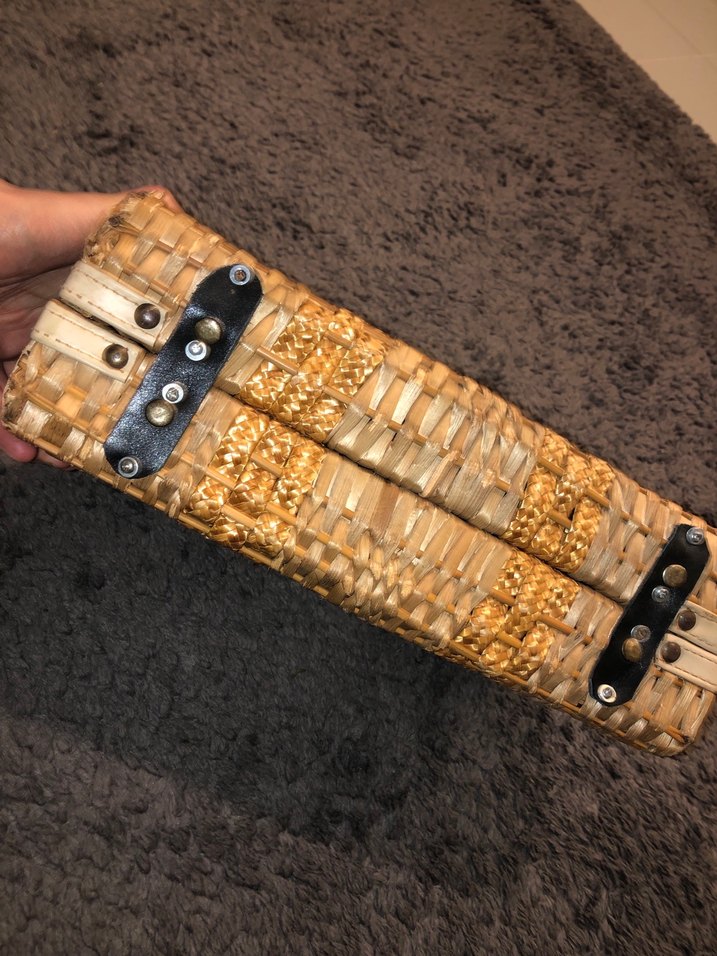 Hasır Bohem Örgü Kadın Çanta - Görsel 3