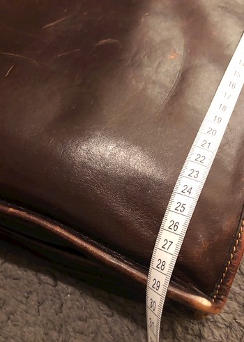 Orijinal MATRAŞ deri Vintage  Erkek Evrak Çantası - Görsel 8