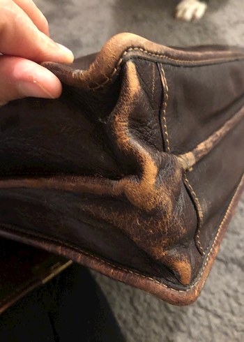 Orijinal MATRAŞ deri Vintage  Erkek Evrak Çantası - Görsel 11