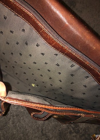 Orijinal MATRAŞ deri Vintage  Erkek Evrak Çantası - Görsel 5