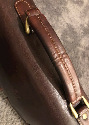 Orijinal MATRAŞ deri Vintage  Erkek Evrak Çantası - Görsel 14