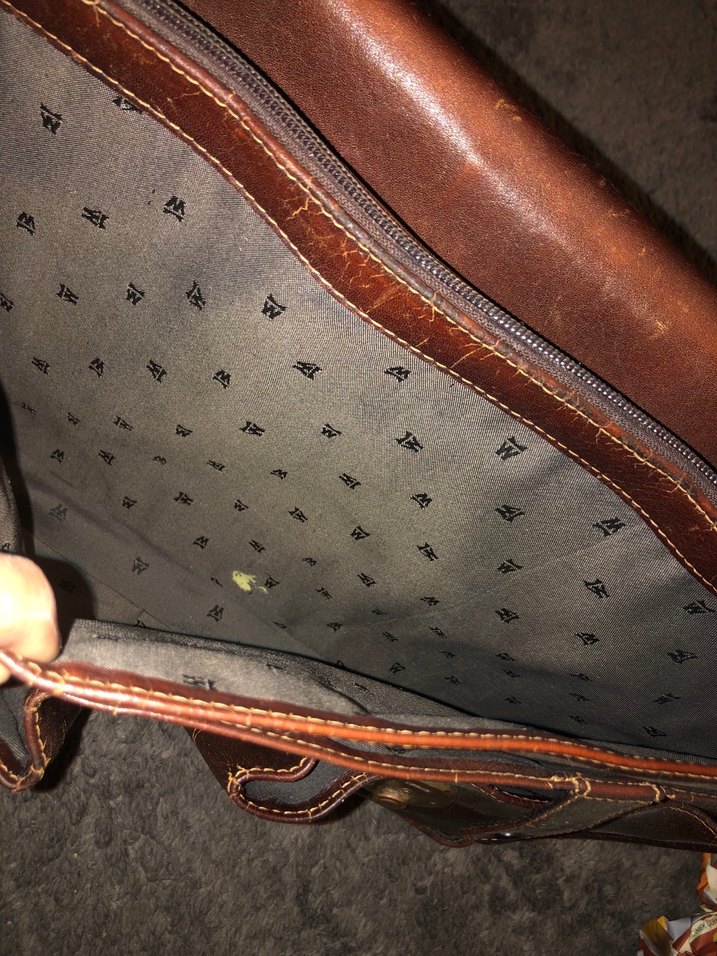 Orijinal MATRAŞ deri Vintage  Erkek Evrak Çantası - Görsel 5