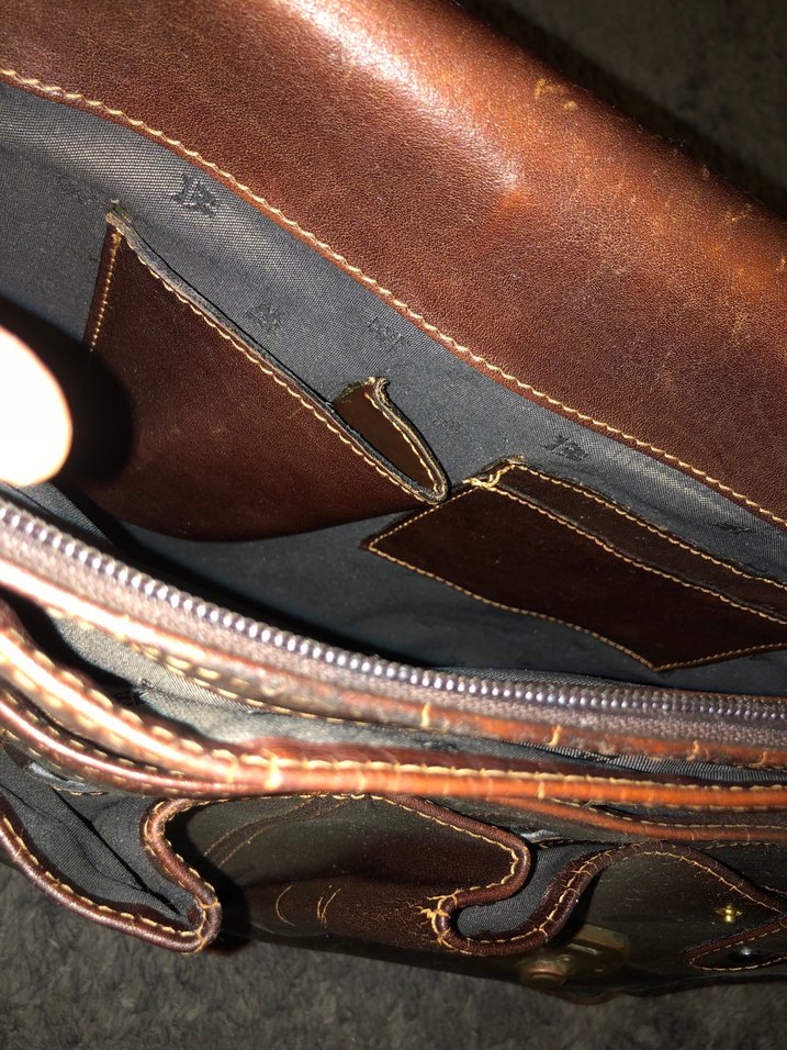 Orijinal MATRAŞ deri Vintage  Erkek Evrak Çantası - Görsel 4