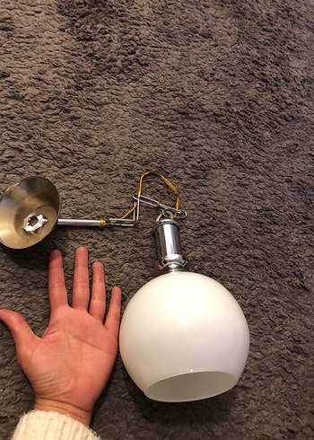 Beyaz Cam Küre Avize Lambası - Görsel 5