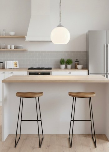 Beyaz Cam Küre Avize Lambası - Görsel 2