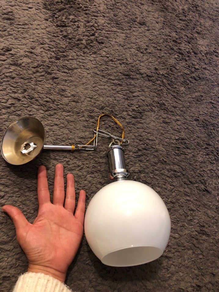 Beyaz Cam Küre Avize Lambası - Görsel 5