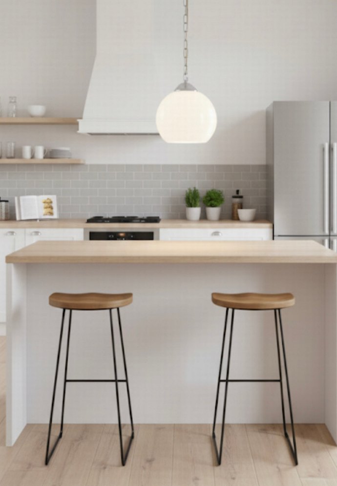 Beyaz Cam Küre Avize Lambası - Görsel 2