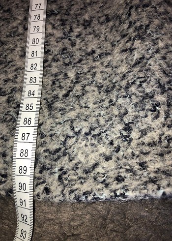 Kapüşonlu gri diz boyu  kaban - Görsel 7