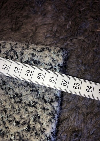 Kapüşonlu gri diz boyu  kaban - Görsel 8