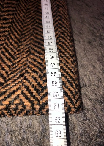 Kahverengi Balıksırtı Desenli Kaban - Görsel 8