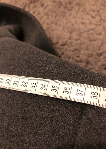 Gri Kadın Midi Kaban,Normal Kesim - Görsel 8