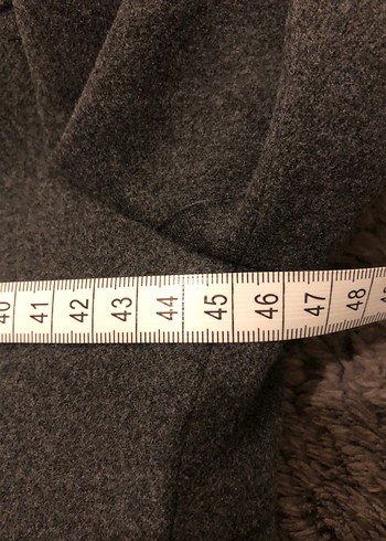 Gri Kadın Midi Kaban,Normal Kesim - Görsel 7