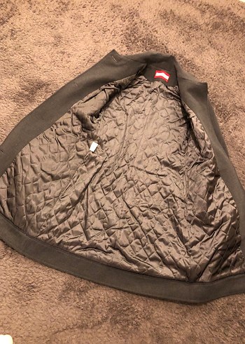 Gri Kadın Midi Kaban,Normal Kesim - Görsel 4