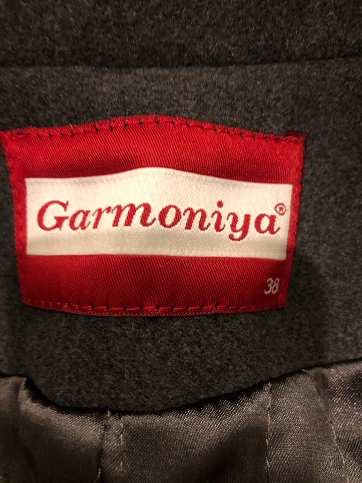 Gri Kadın Midi Kaban,Normal Kesim - Görsel 5