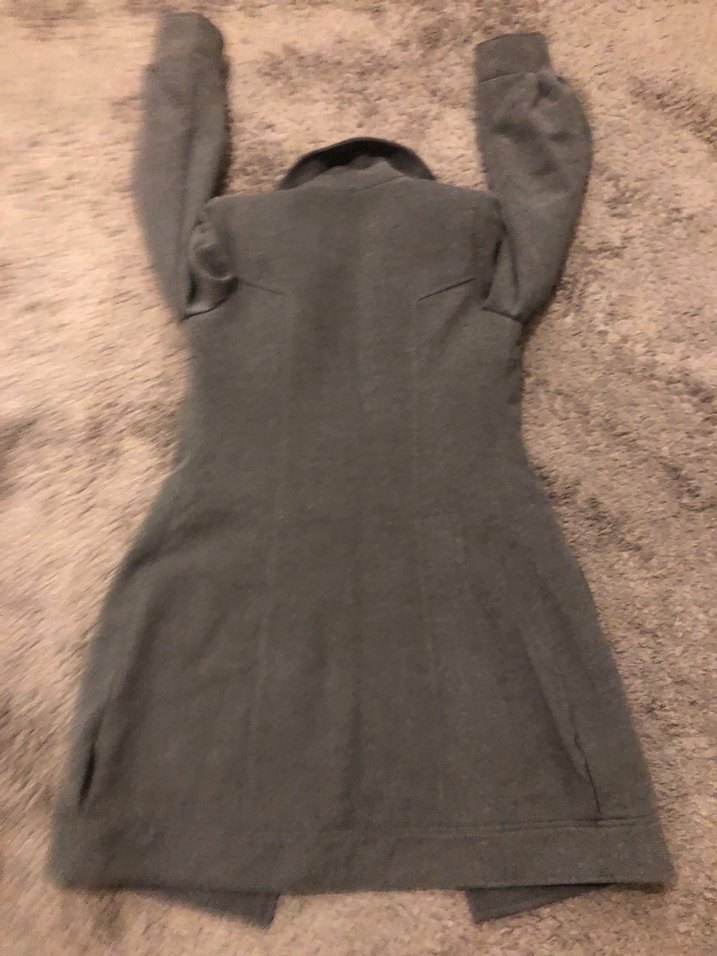 Gri Kadın Midi Kaban,Normal Kesim - Görsel 3