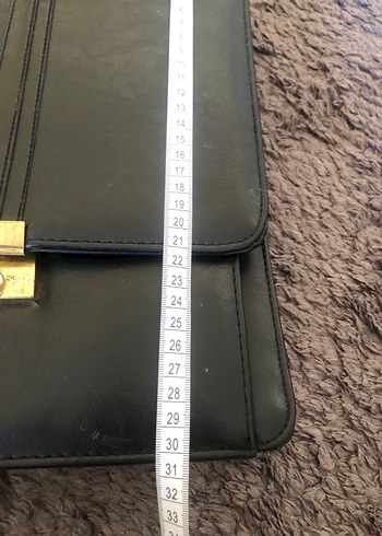 Klasik Kahverengi Deri Kadın el Çanta - Görsel 14