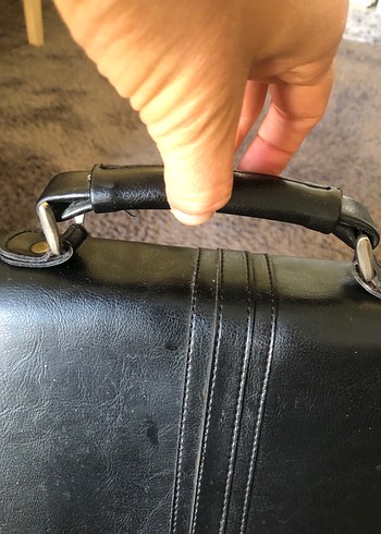 Klasik Kahverengi Deri Kadın el Çanta - Görsel 17