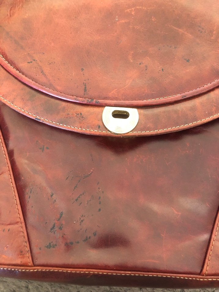 Klasik Kahverengi Deri Kadın el Çanta - Görsel 5