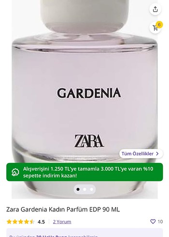 Zara Gardenia Kadın Parfüm EDP 90 ML