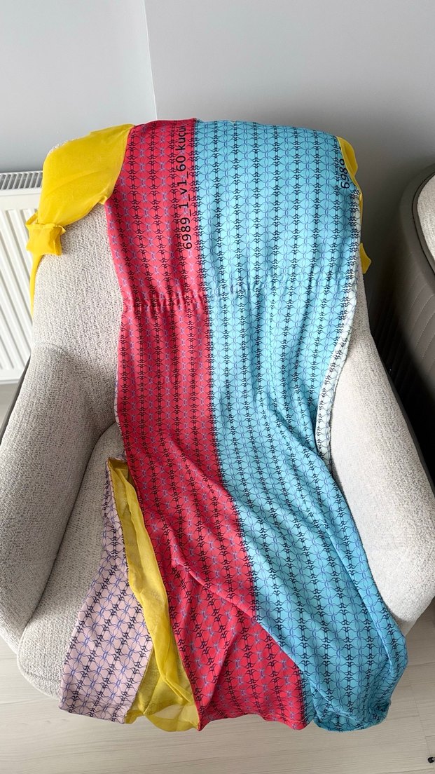 Çok Renkli Bohem Bağlama Boyalı elbise - Görsel 2