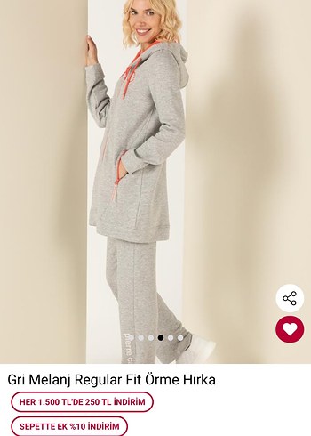 Gri Melanj Regular Fit Örme Hırka - Görsel 3