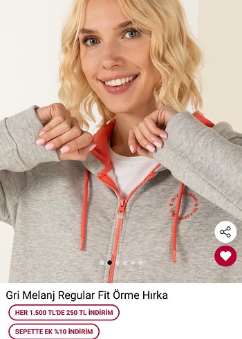 Gri Melanj Regular Fit Örme Hırka - Görsel 2