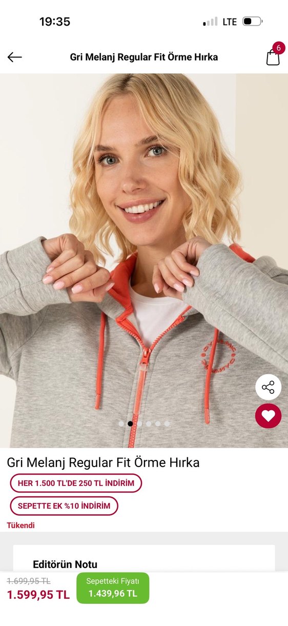 Gri Melanj Regular Fit Örme Hırka - Görsel 2