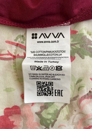 l Beden Bordo AVVA Erkek Tişört
