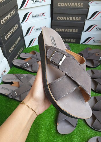 Kahverengi Erkek Sandalet, Tokalı, Kauçuk - Görsel 4