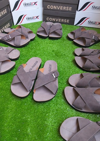 Gri Erkek Sandalet, Tokalı, Günlük - Görsel 6